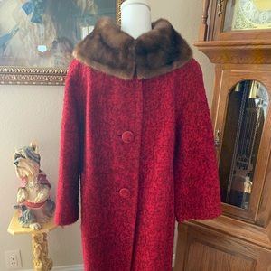 Vintage sable collar coat